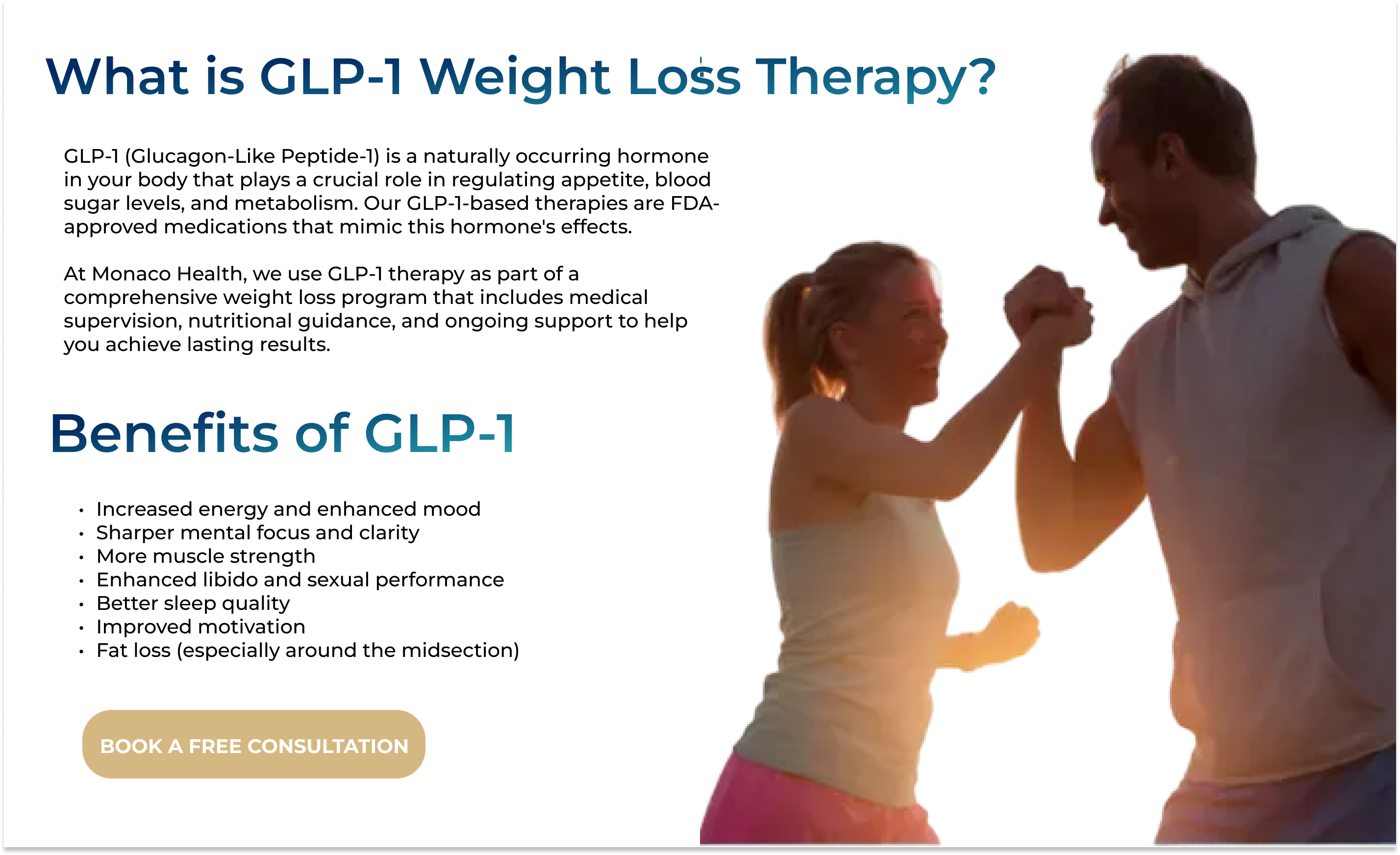 Couple exercising together while on GLP-1 weight loss therapy