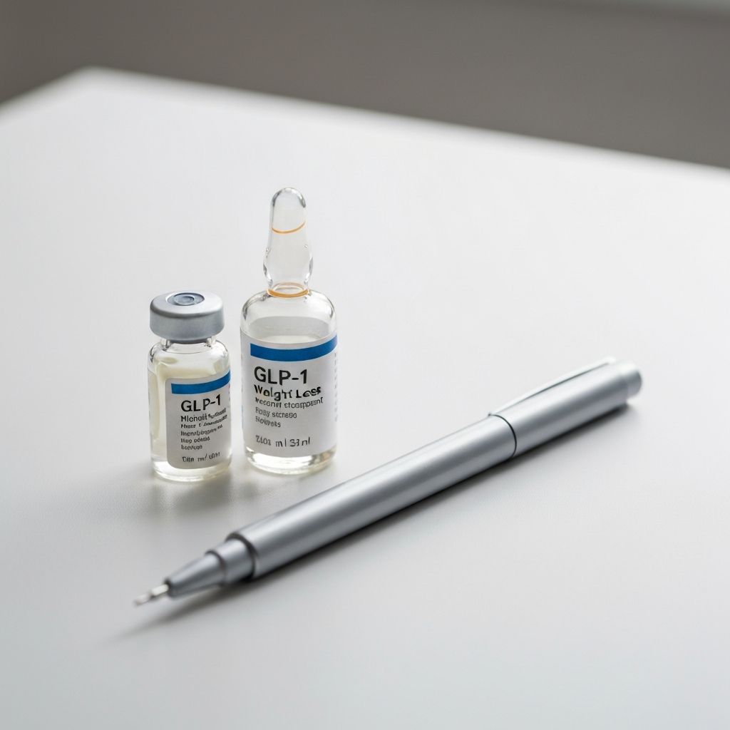 Medical professional comparing GLP-1 weight loss medication options